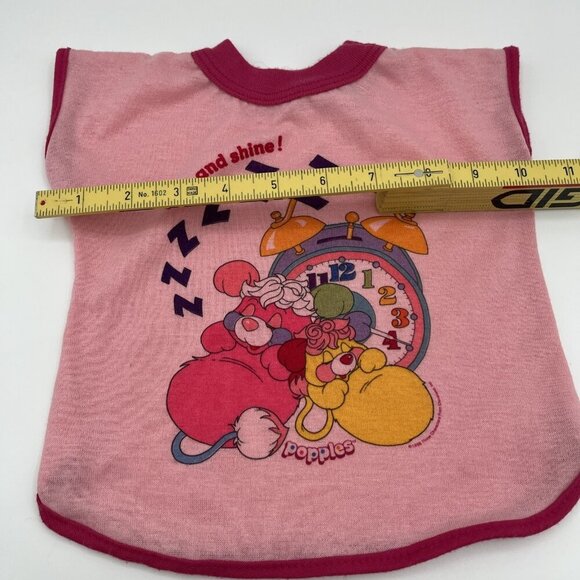 Vintage 80s Popples Doll Nightgown Dress Pink "Rise and Shine" 1986 JC Penny - Picture 11 of 12